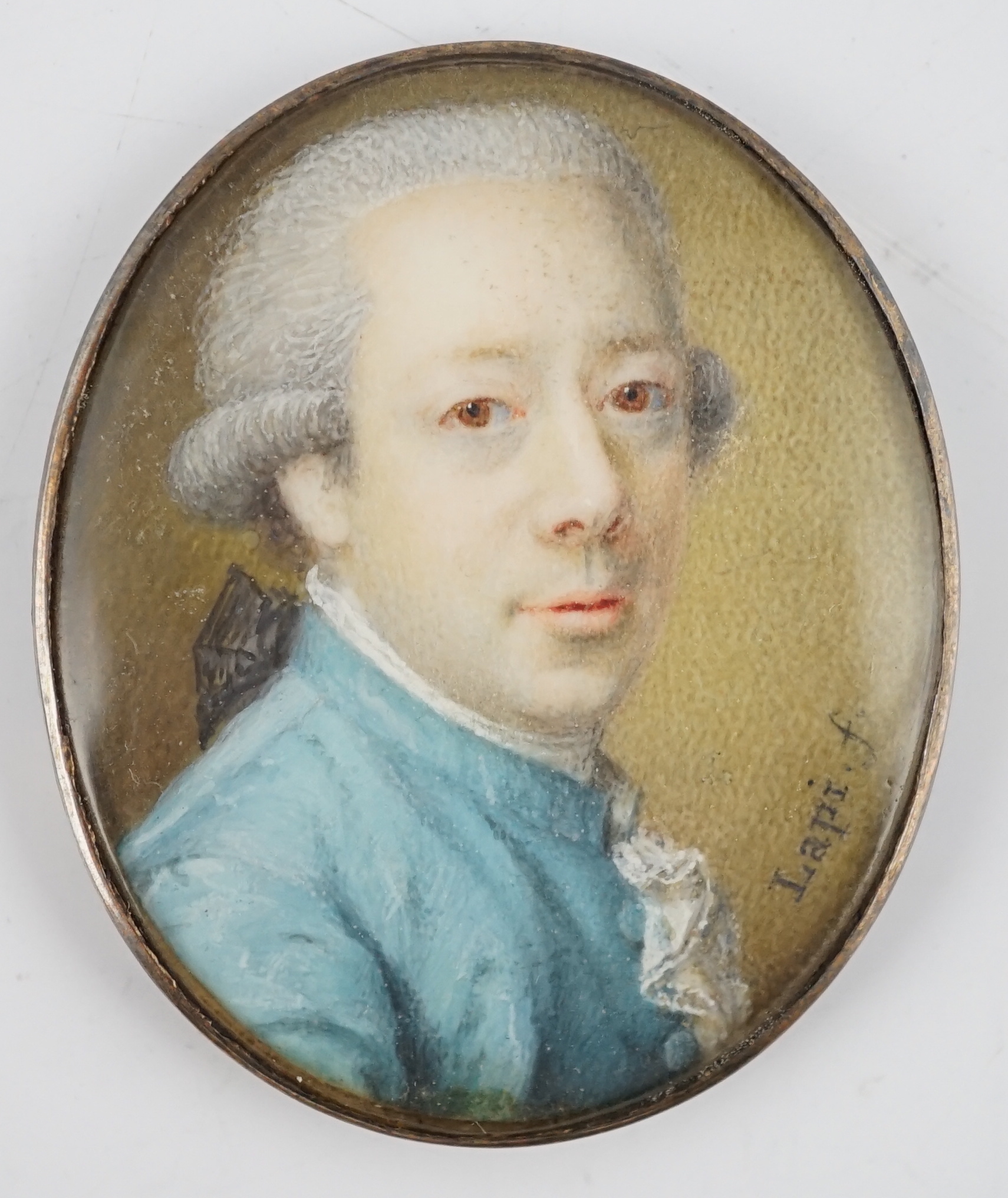 Lapi (circa 1775), Portrait miniature of a gentleman, oil on ivory, 3.5 x 2.8cm. CITES Submission reference WX9PFE22